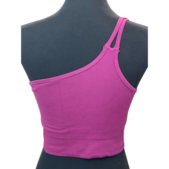 New ~ ZELLA ~ One Shoulder Seamless Sports Bra Size M - Picture 3 of 6